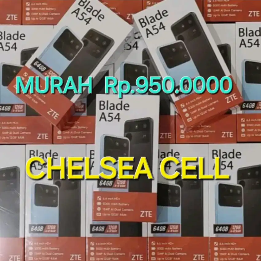 Obral murah new hp Zte A54 ram 4+8/64 resmi, bs kredit/bs TT