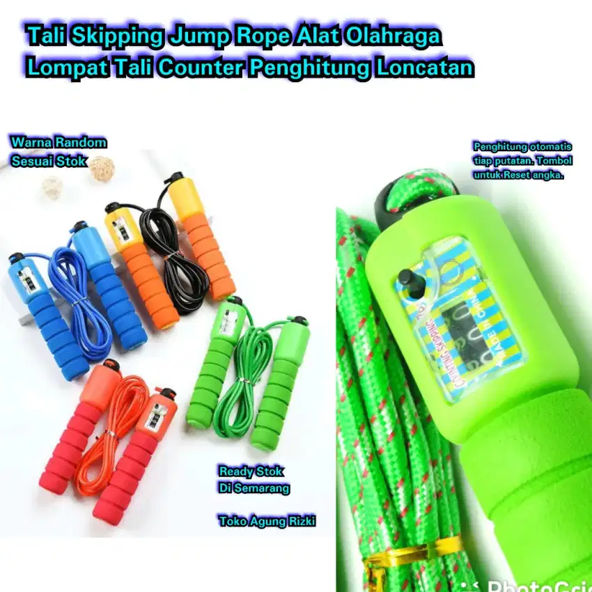 Tali Skipping Jump Rope Alat Olahraga Lompat Tali Counter Penghitung