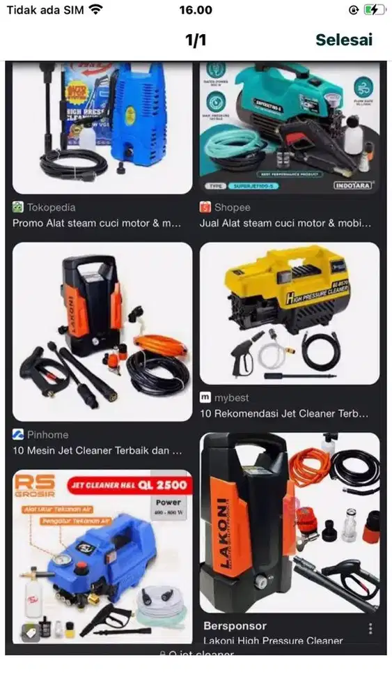 Service jet cleaner dan mesin cuci 2 tabung