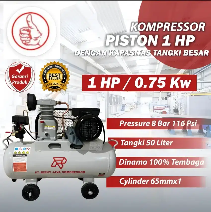 Kompresor Angin 1 HP Compressor udara 1.1 Kw kompresor Piston