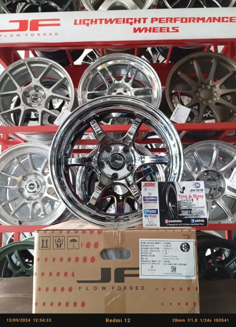 Velg advan rg r17 5x114.3 lbr8 et40 black chrome