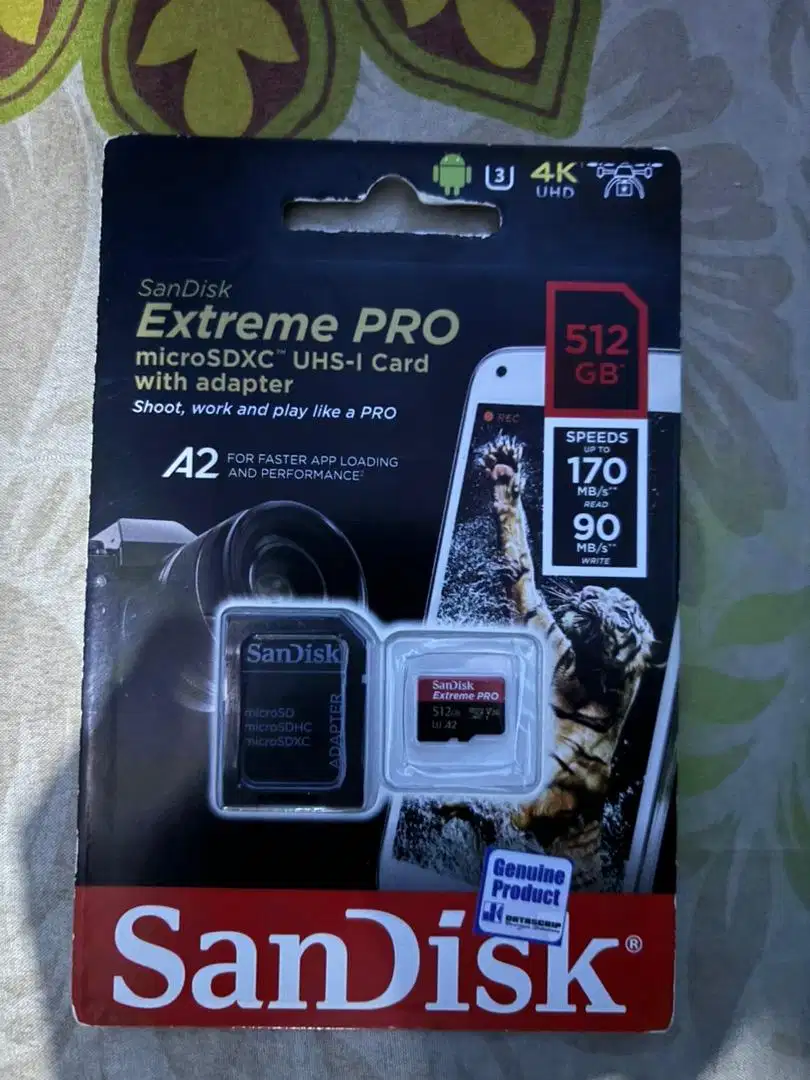 SANDISK EXTREME PRO 512GB SPEEDS 170 MB 90