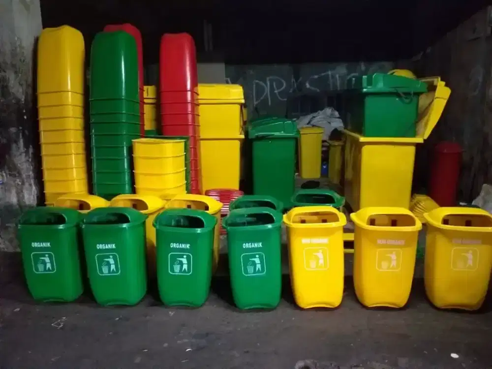 tempat sampah fiberglass oval 50Ltr single (tanpa tiang)