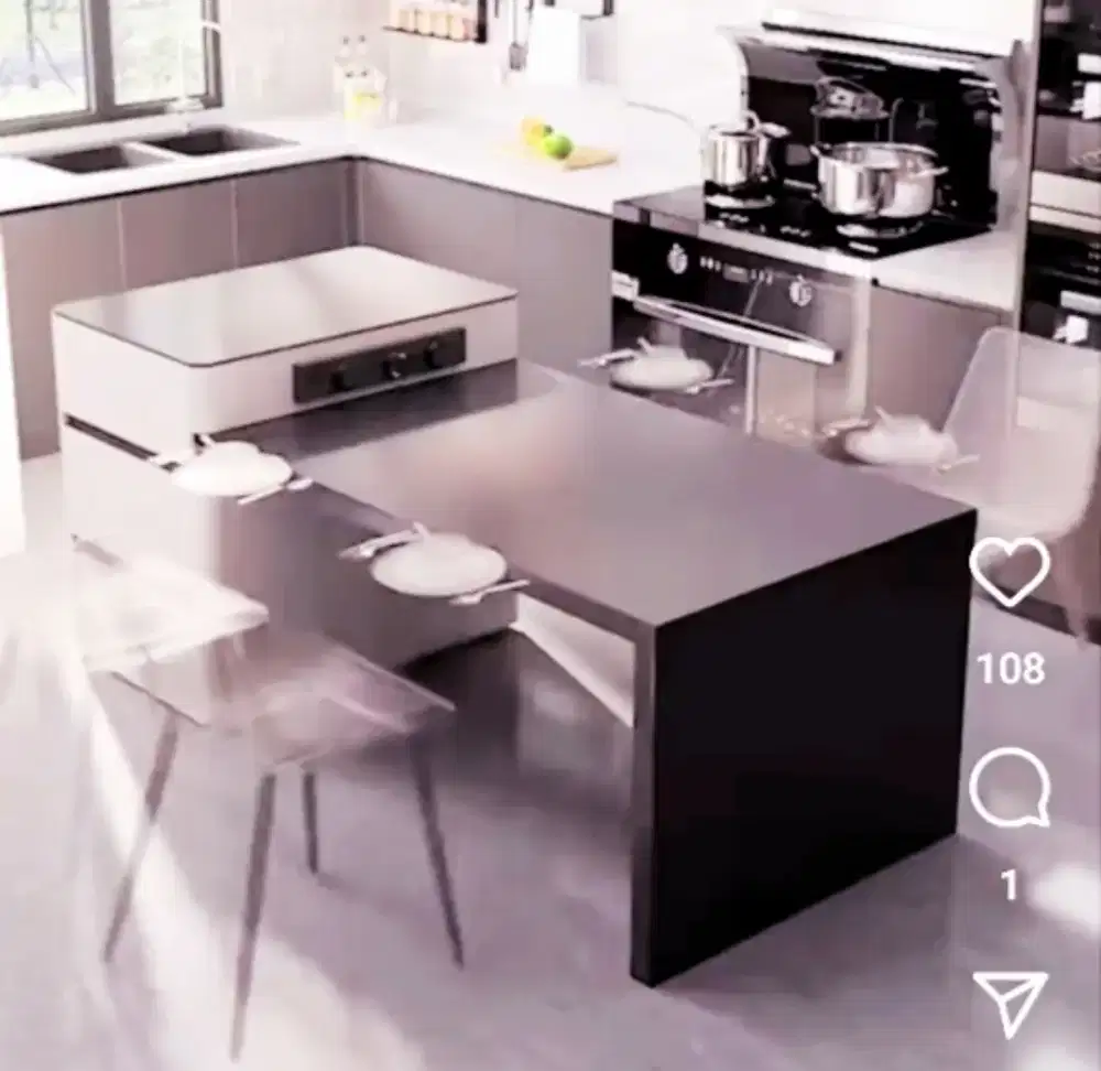 MEJA MAKAN + CREDENSA TANPA KURSI