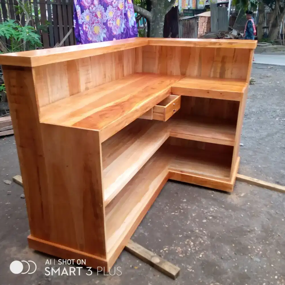 Meja bar kasir leter L