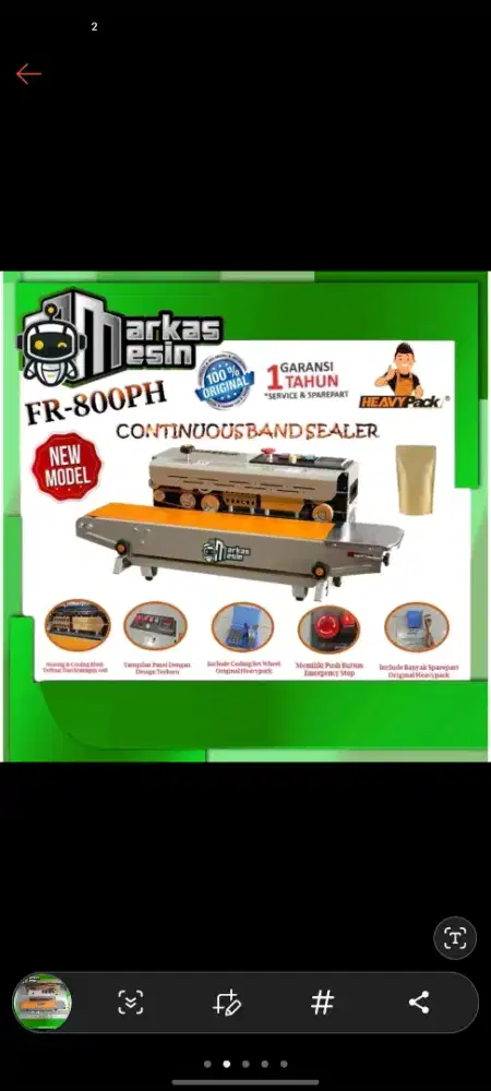 Mesin Pres Kemasan Makanan Continuous Band Seller