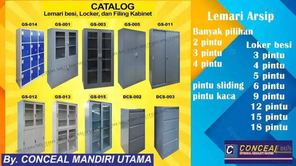 Lemari Dokumen Arsip Loker Locker Kantor Besi Lemari baju Bekas Baru