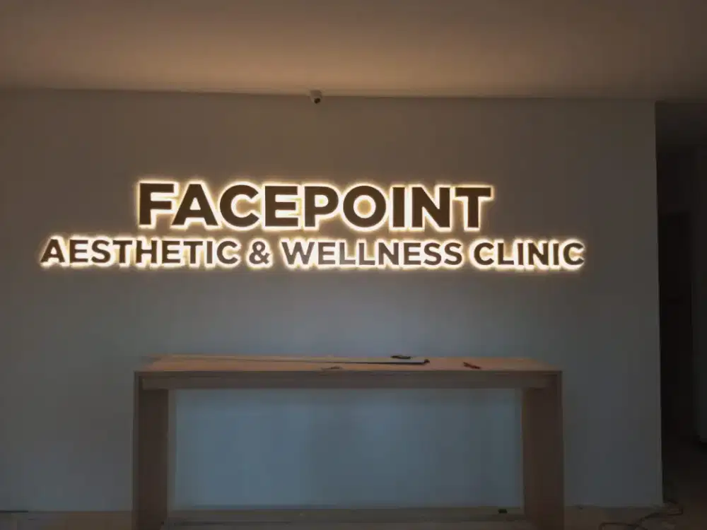 HURUF TIMBUL Stainless Bias belakang