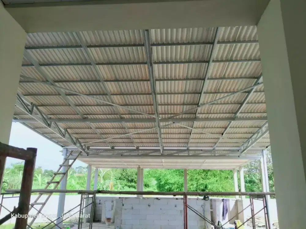 Jasa pasang Kanopi,Canopi,Carport Baja Ringan Atap Alderon Dll