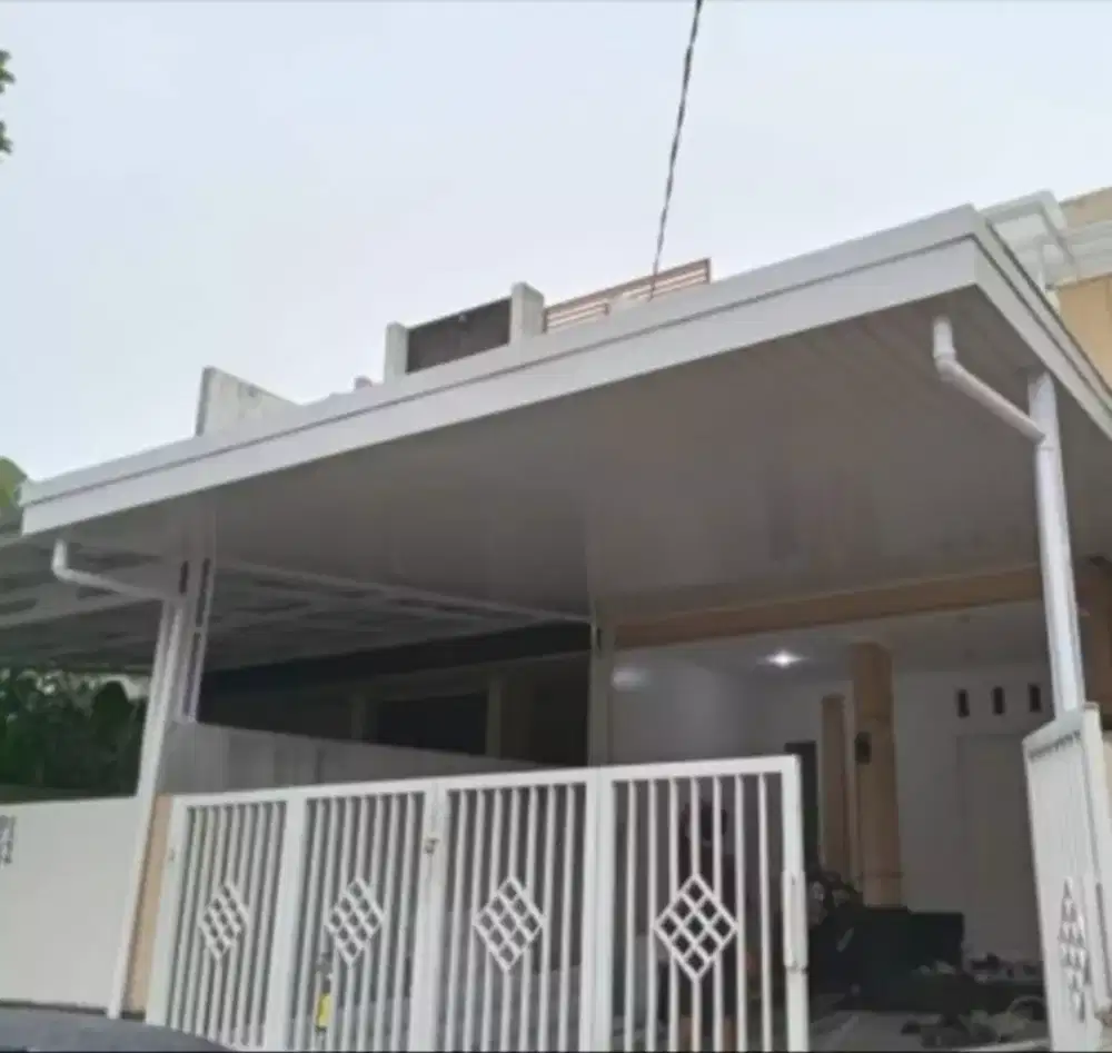 Kanopi Plavon pvc dan rangka bajaringan sudah terpasang