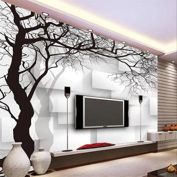 Jual gorden hordeng gordyn tirai jendela wallpaper dinding 3d custom