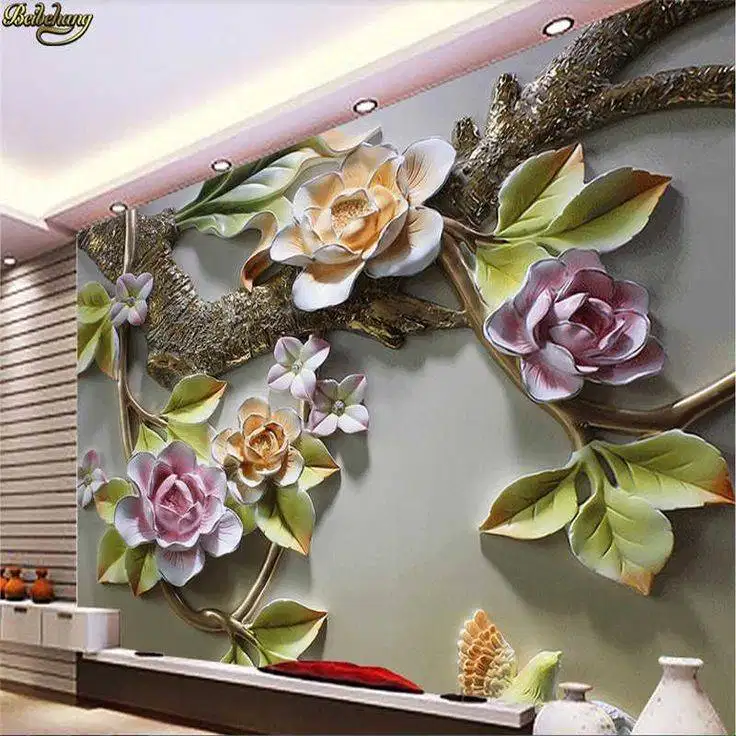 Pesan wallpaper dinding 3d custom toko jual dan pasang gorden murah
