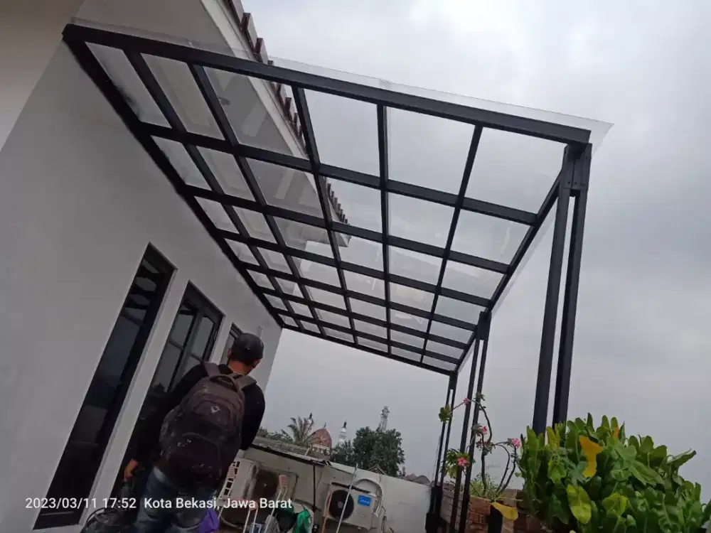 Jasa Pemasangan Kanopi,Canopi,Karport,Baja Ringan Atap Alderon Dll