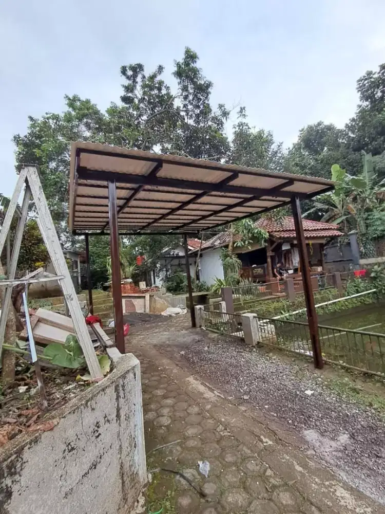 Jasa pasang Kanopi Canopi Carport Baja Ringan Atap Alderon Dll