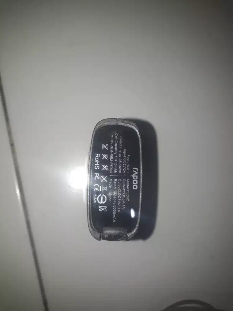 powerbank rapoo kapasitas 10400mAh hidup siap. bisa nego