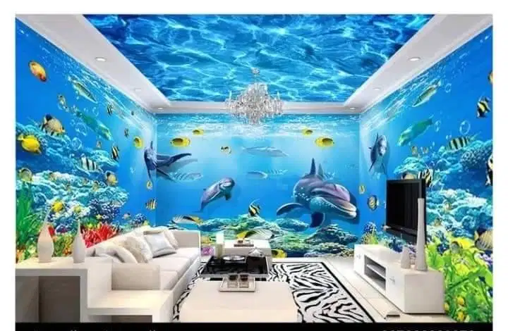 Pesan wallpaper dinding 3d custom toko jual dan pasang gorden murah