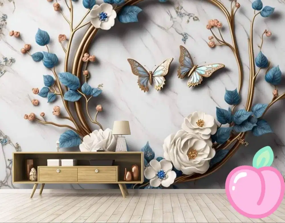 Jual gorden hordeng gordyn tirai jendela wallpaper dinding 3d custom