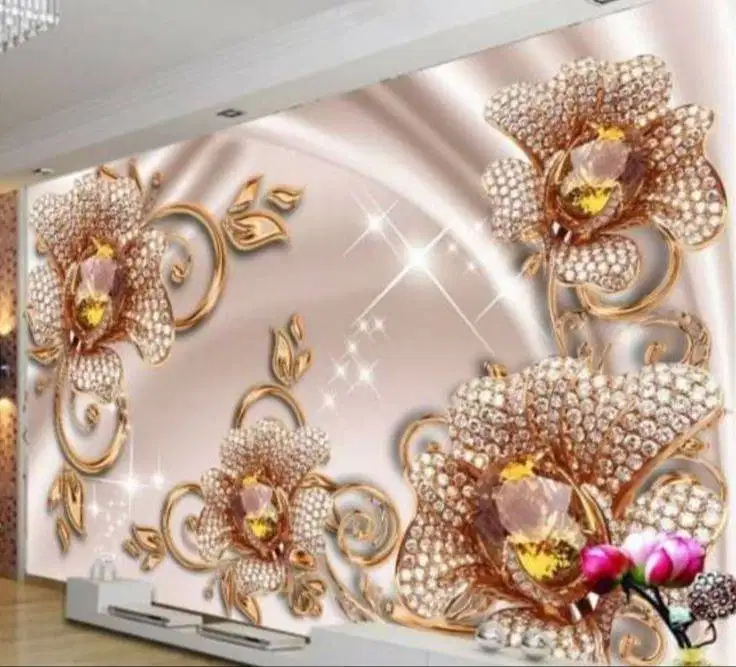 Pesan wallpaper dinding 3d custom toko jual dan pasang gorden murah