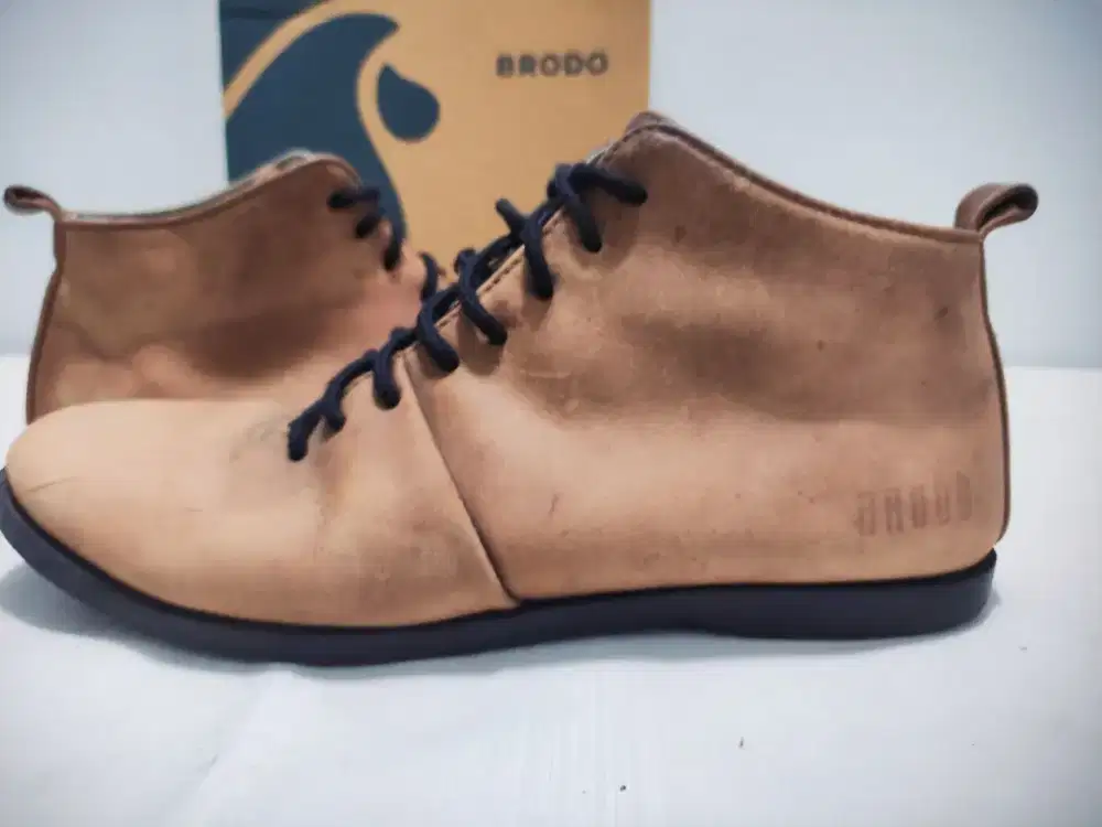 Sepatu BRODO Signore Vintage Brown kulit asli