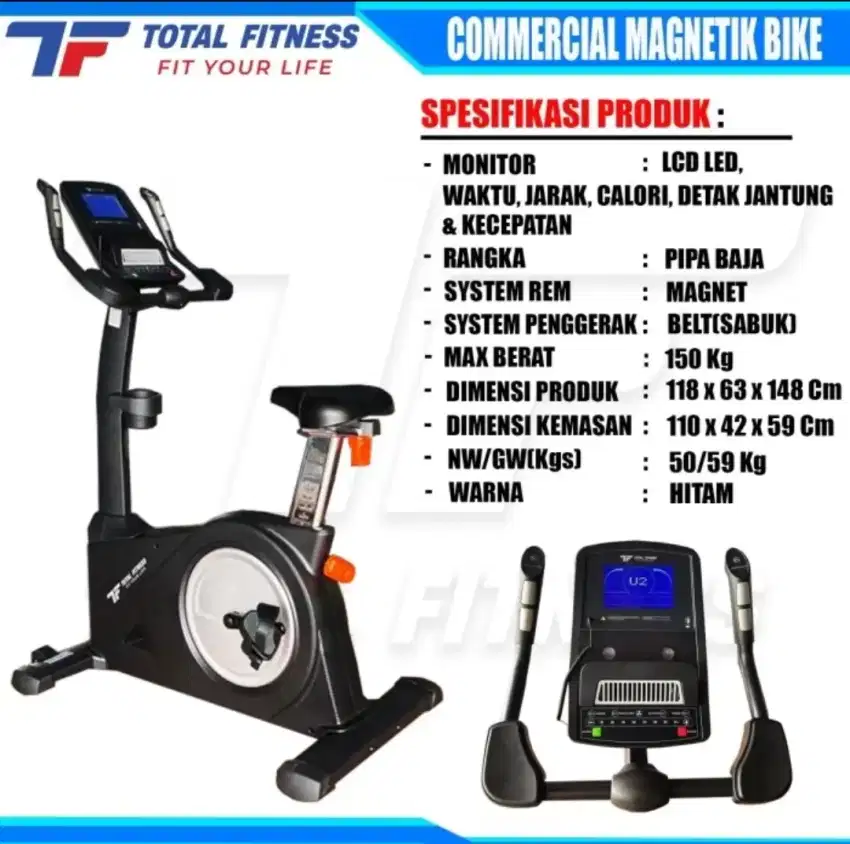 Sepeda Commercial Magnetik Bike Total Fitness