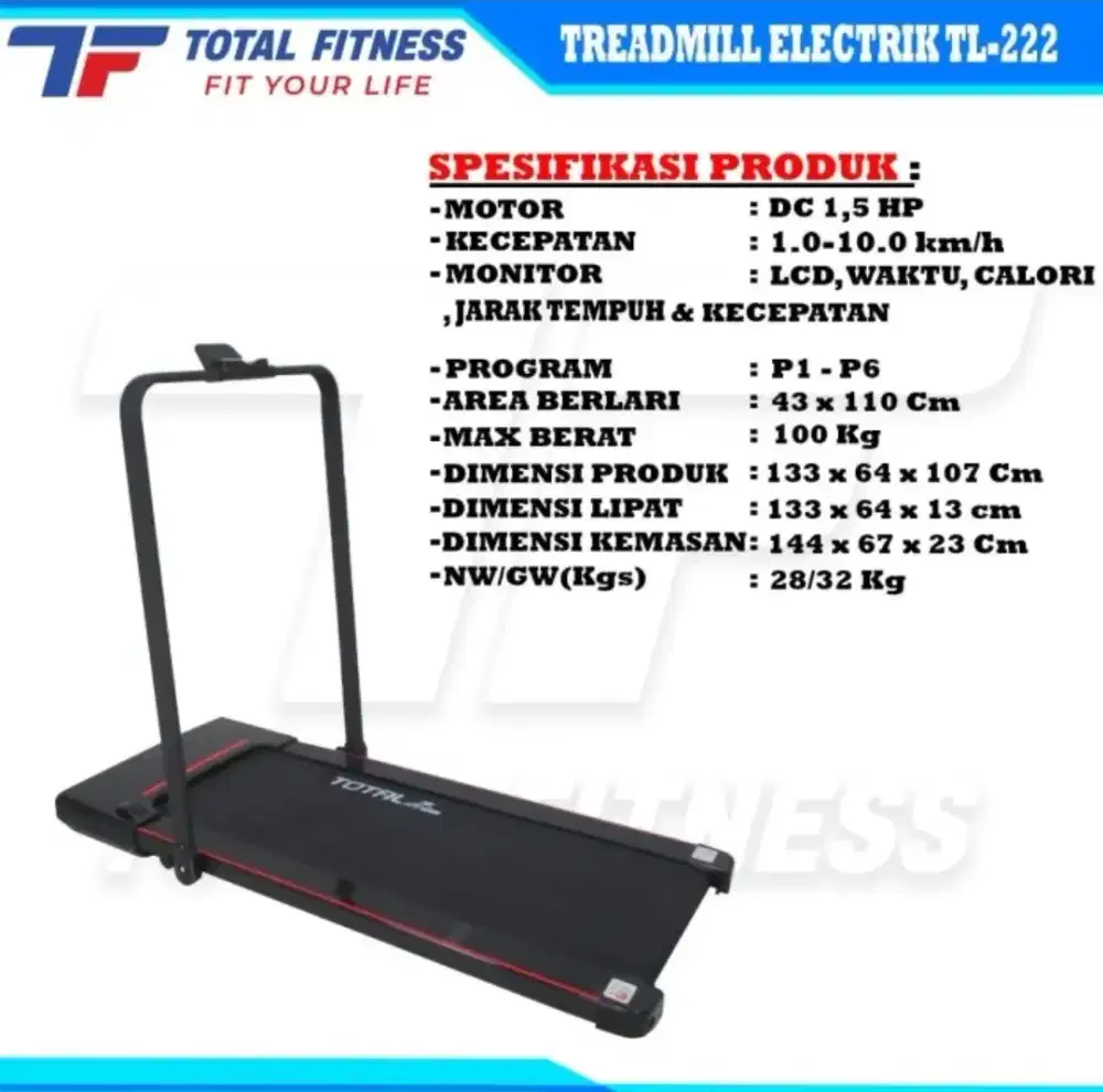 Treadmill Elektrik TL-222 / Walking Pad