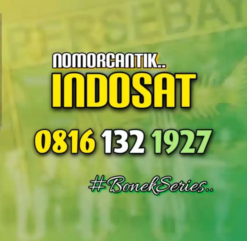 (Bisa COD) Nomor CANTIK Kartu INDOSAT 11 Digit BONEK PERSEBAYA 1927