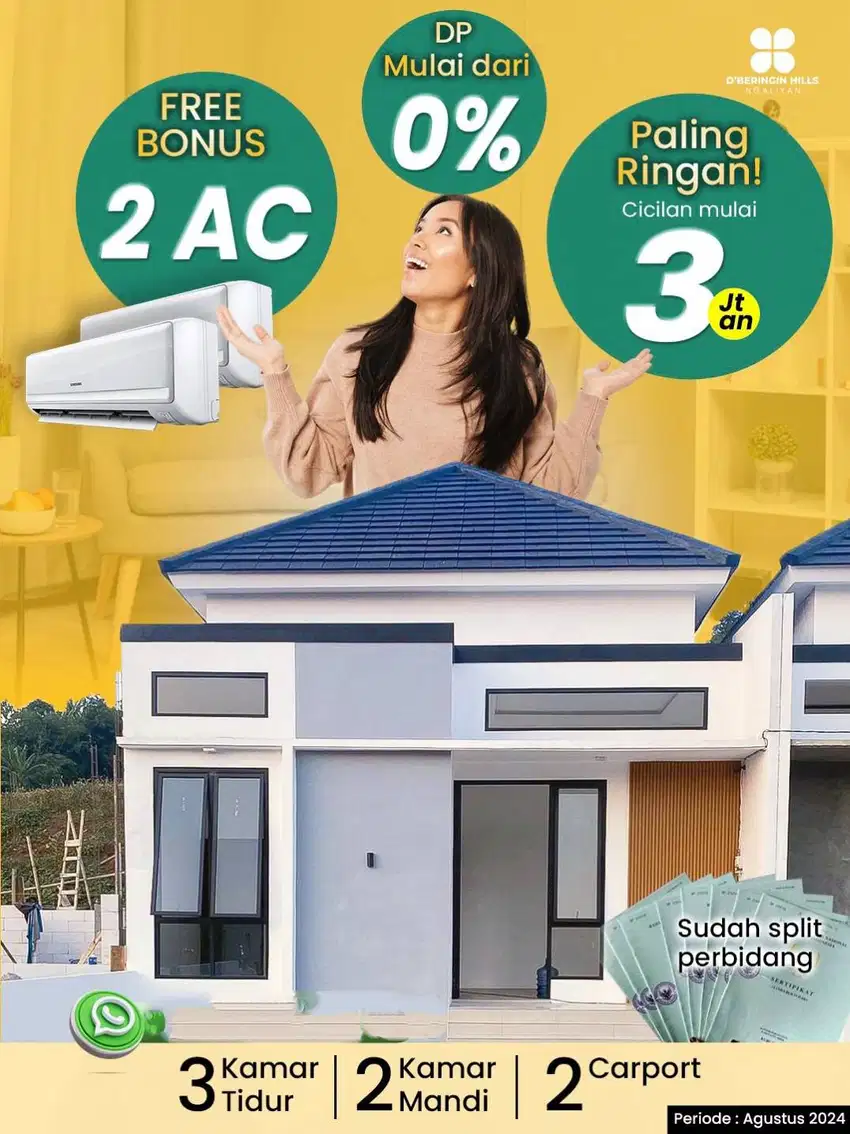 RUMAH TERLARIS DI NGALIYAN BONUS AC