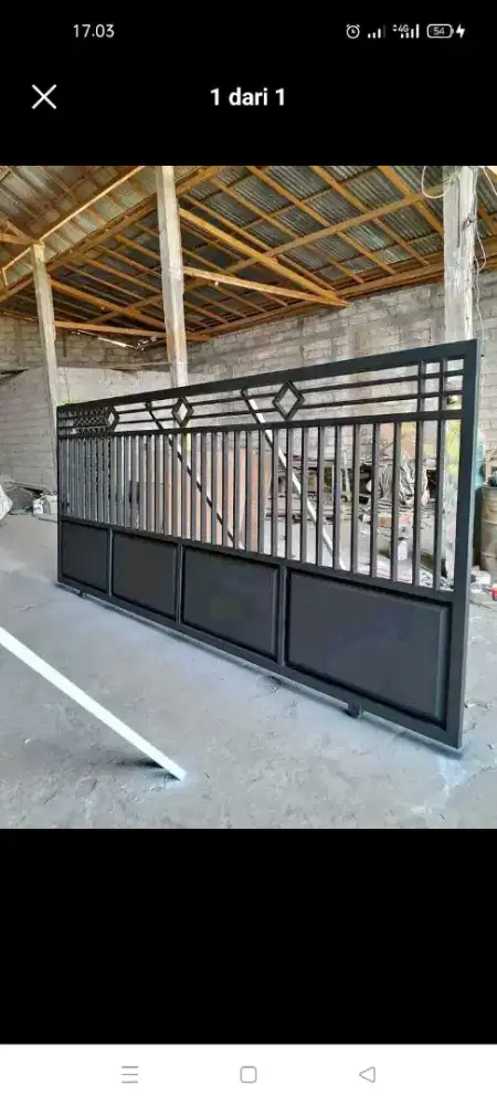 Pagar dorong minimalis