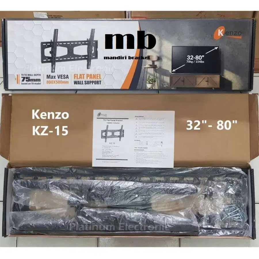 Bracket TV DINDING KENZO KZ-15 TV Size 32-80 Inch KZ15
