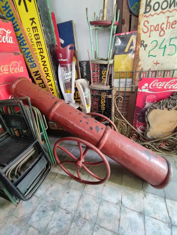 Replika Meriam Antik Besi Solid Ukuran Jumbo Pjg 188cm