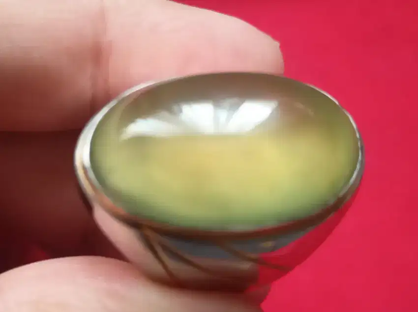 Cincin titanium dengan batu idocrase/solar Aceh