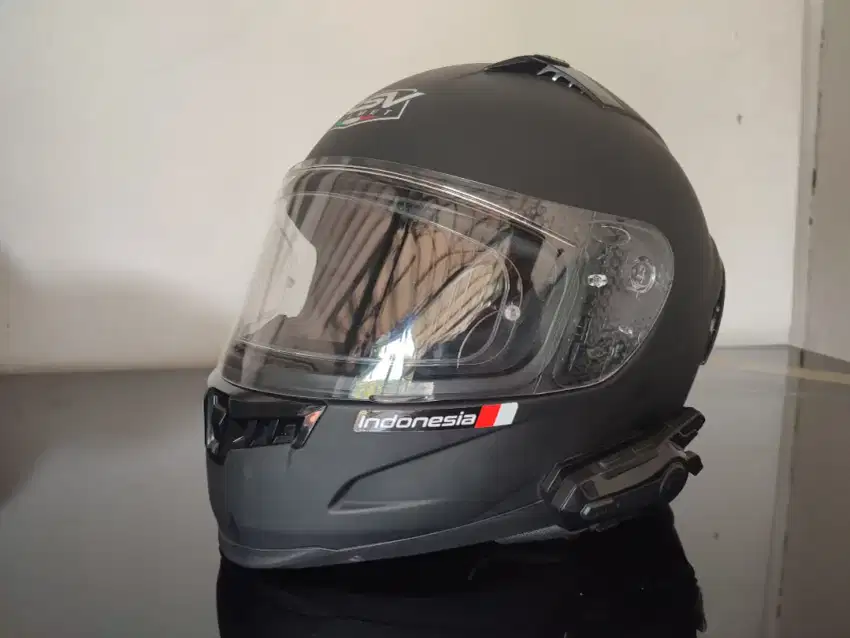 Helm RSV FF500 black doff+ pinlock + spoiler + intercom E1