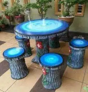 Meja dan Bangku Taman Motif 5 Aeisthetic