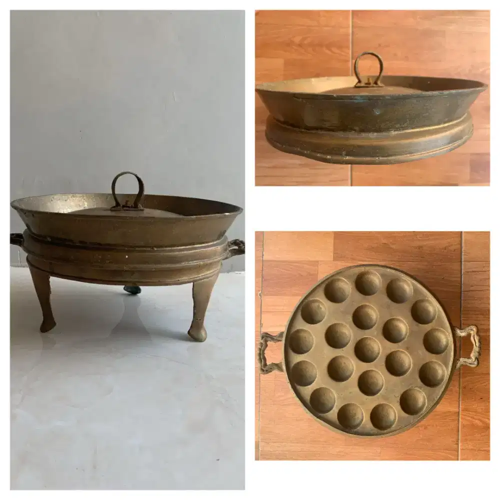 Display cetakan kue antik dan langka bahan kuningan