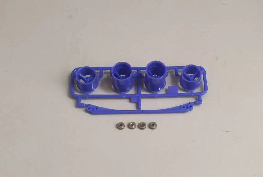 Tamiya Rep 15030 Wheel small wide velg lebar biru / ungu