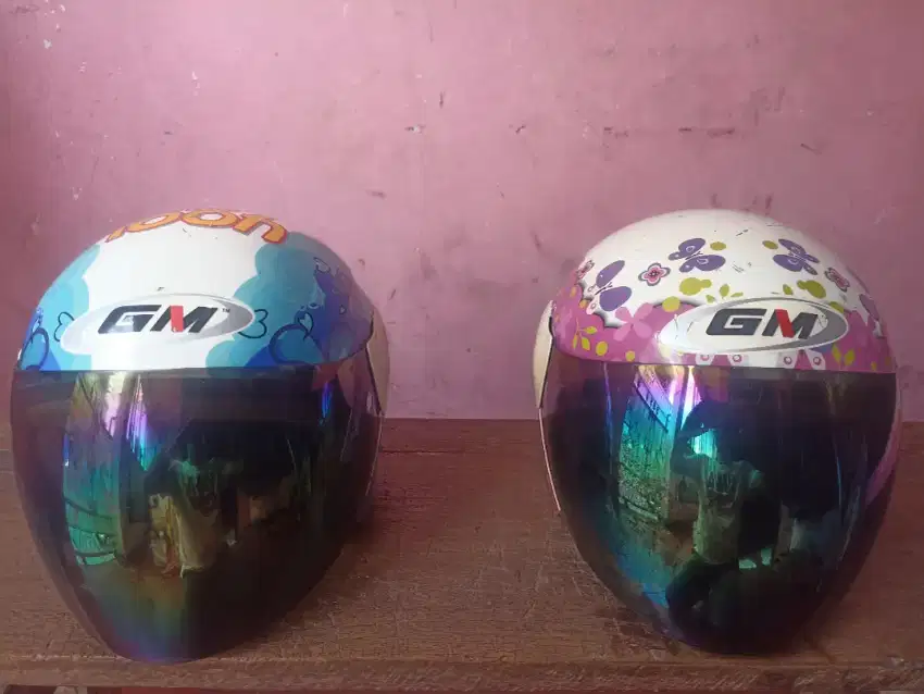 Helm Half Face GM Original Wanita Karakter Cartoon