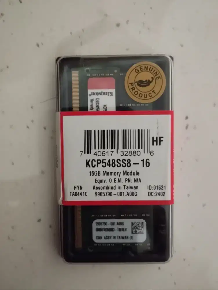 Memory Sodimm DDR5 16GB Kingston Ori