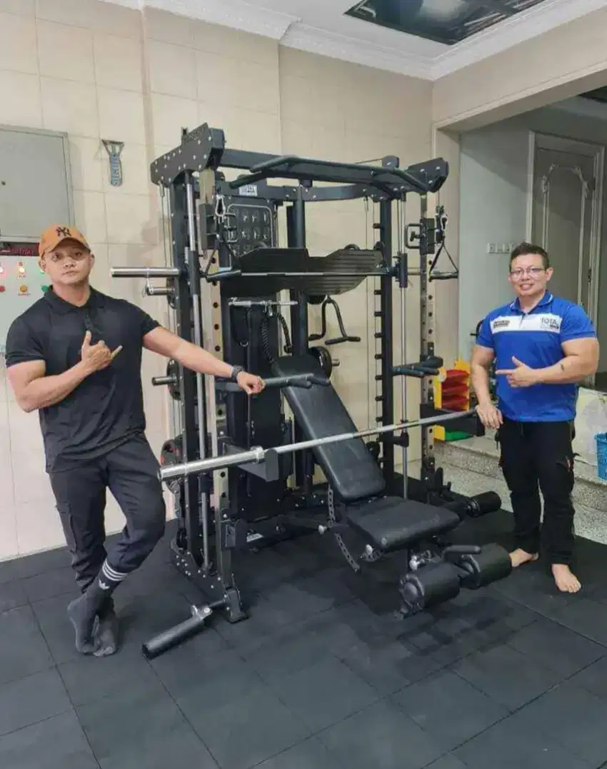 RECOMEND...BEST MULTI GYM ALAT FITNESS POWER RACK SMITH MACHINE