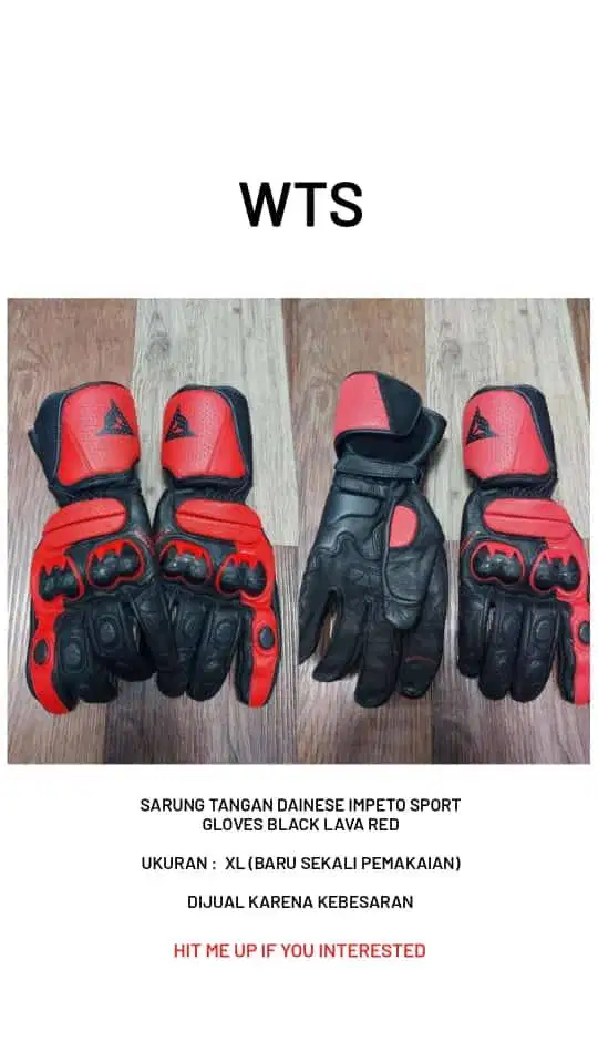 Dainese Impeto Sport Gloves - Black Lava Red - XL