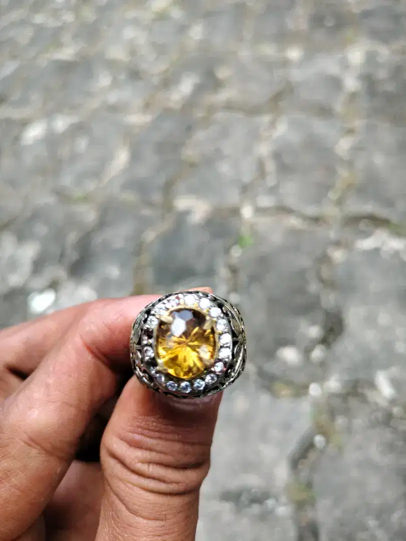 Cincin natural citrine