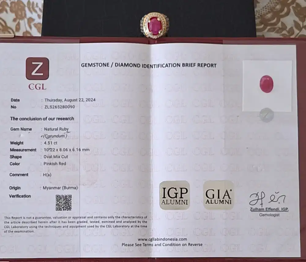 Batu Natural Ruby Burma