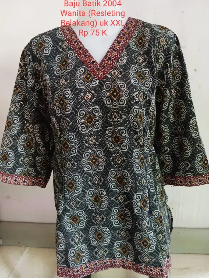 Baju Batik Damar Wanita resleting belakang