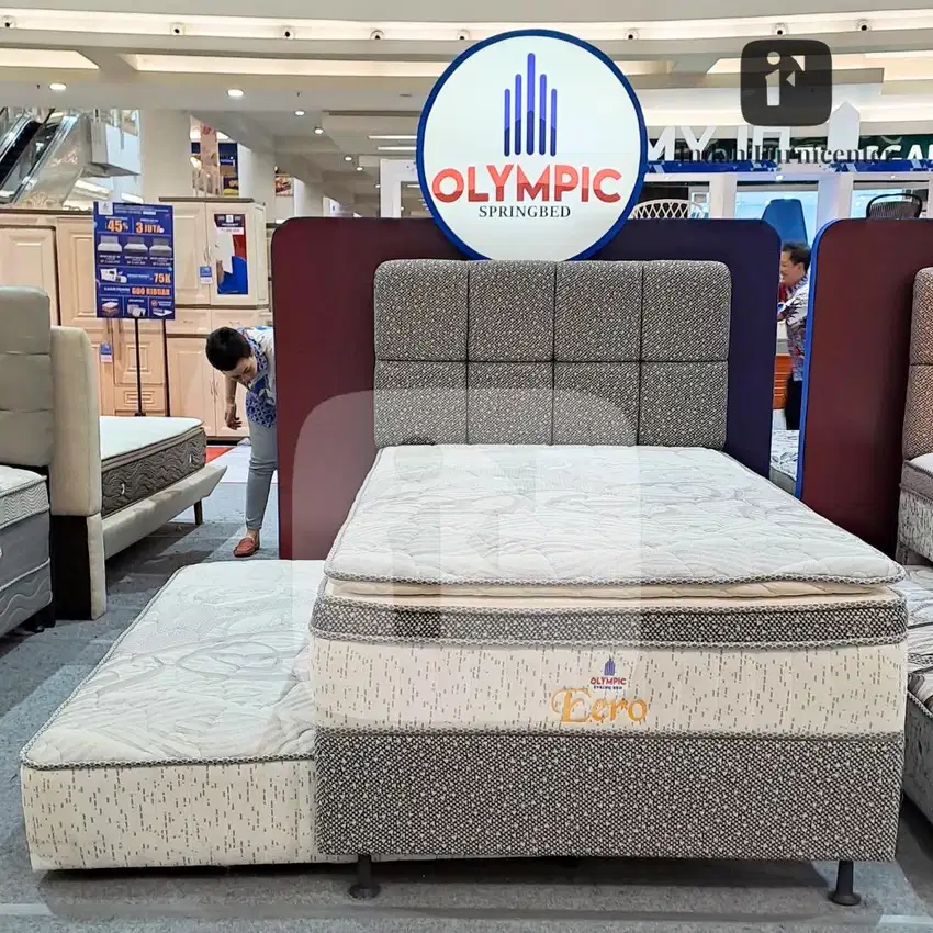 Kasur springbed olympic 120 eero plushtop pillowtop tebal twin size