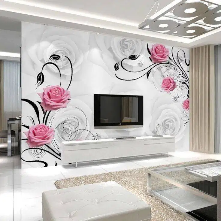 Jual gorden hordeng gordyn tirai jendela wallpaper dinding 3d custom