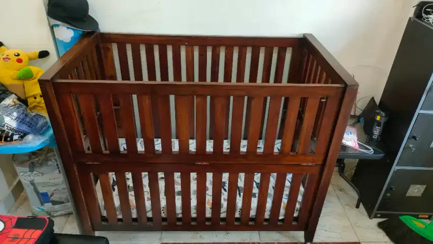 Jual tempat tidur/ranjang/box bayi kayu jati asli