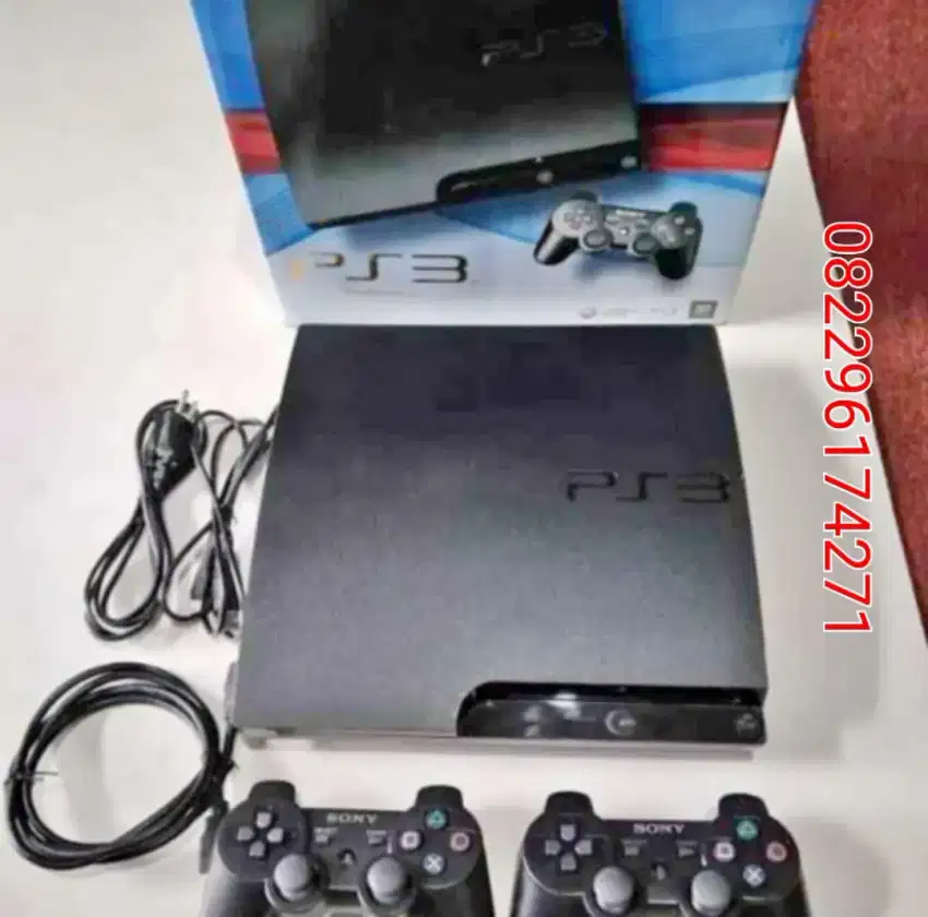 PS3 Slim 500 GB Seri 25 Fullset Fullgames.