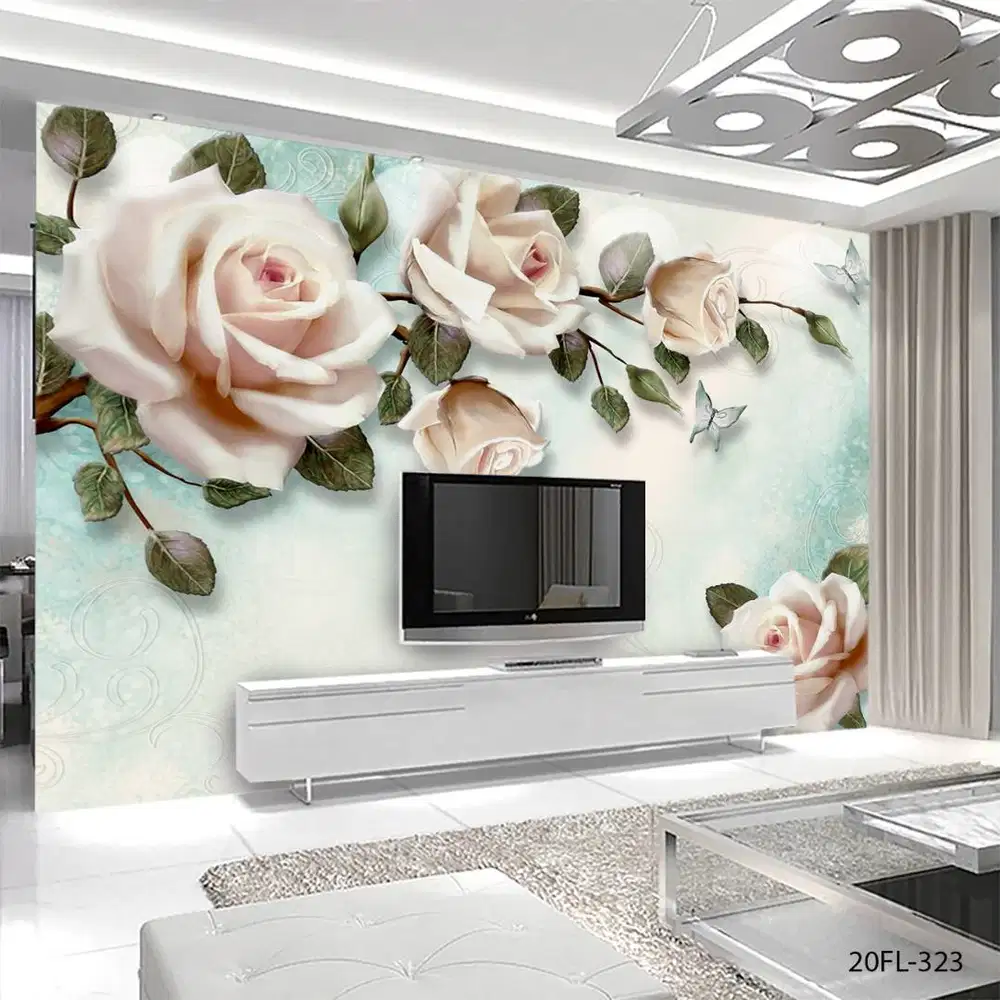 Jual gorden hordeng gordyn tirai jendela wallpaper dinding 3d custom