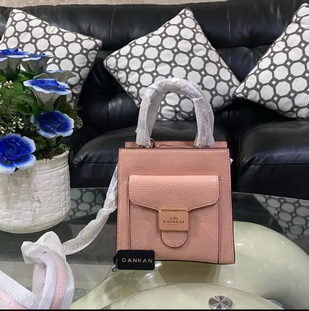 Coach Mini pepper crossbody Snakeskin Shell pink ORIGINAL