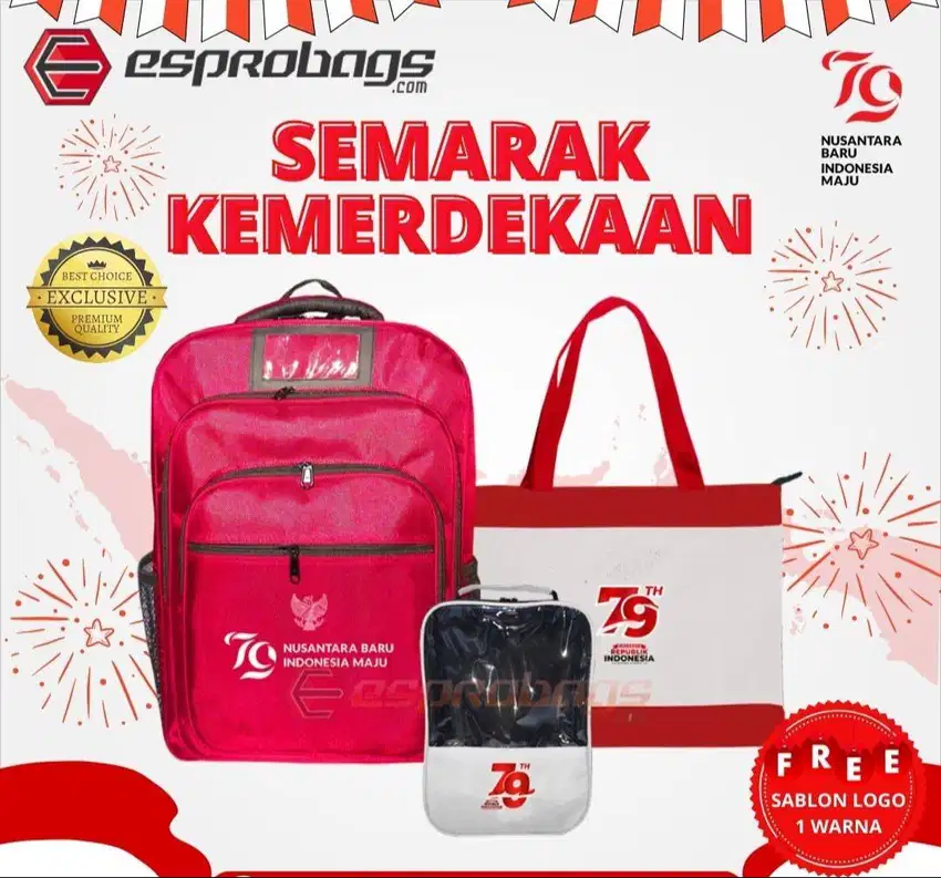 Paket Ransel HUT RI Tas Ransel Tas Selempang Spesial Hari Kemerdekaan