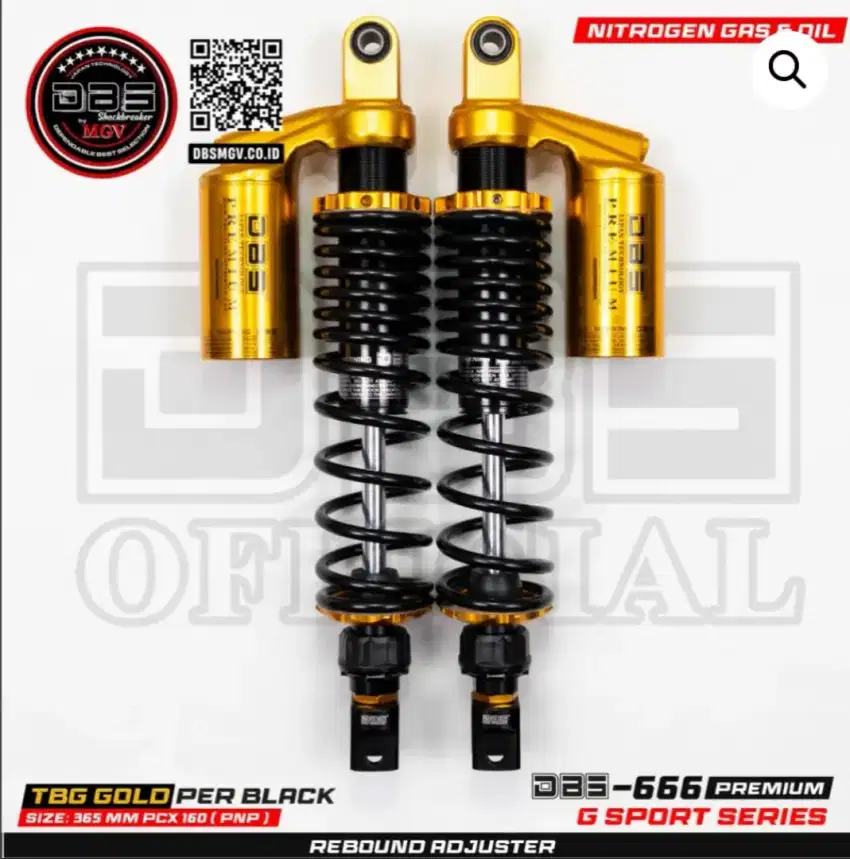 Shock tabung dbs premium 666 ukuran 365 untuk pcx 160 dan adv 160